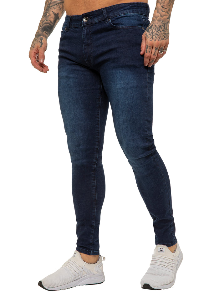 enzo jeans Julian Skinny Stretch Jeans - Dark Blue