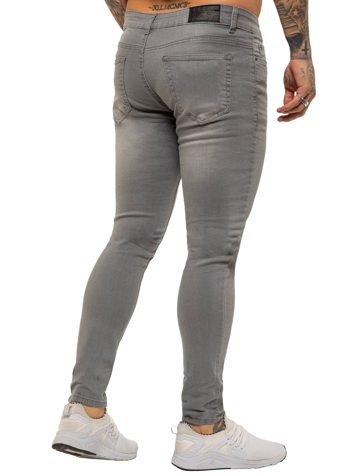 Enzo Jeans Julian Skinny Stretch Jeans - Grey