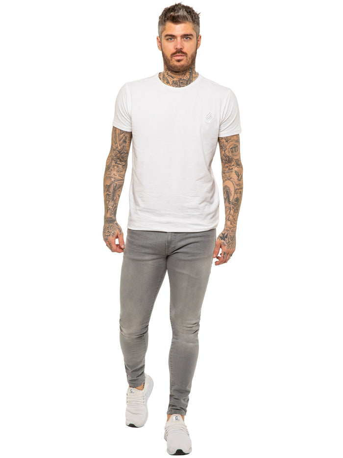 Enzo Jeans Julian Skinny Stretch Jeans - Grey