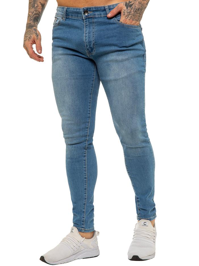 Enzo Jeans Julian Skinny Stretch Jeans - Light Blue