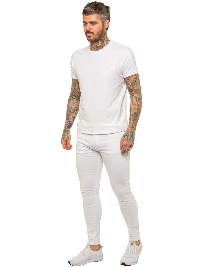 Enzo Jeans Julian Skinny Stretch Jeans - White