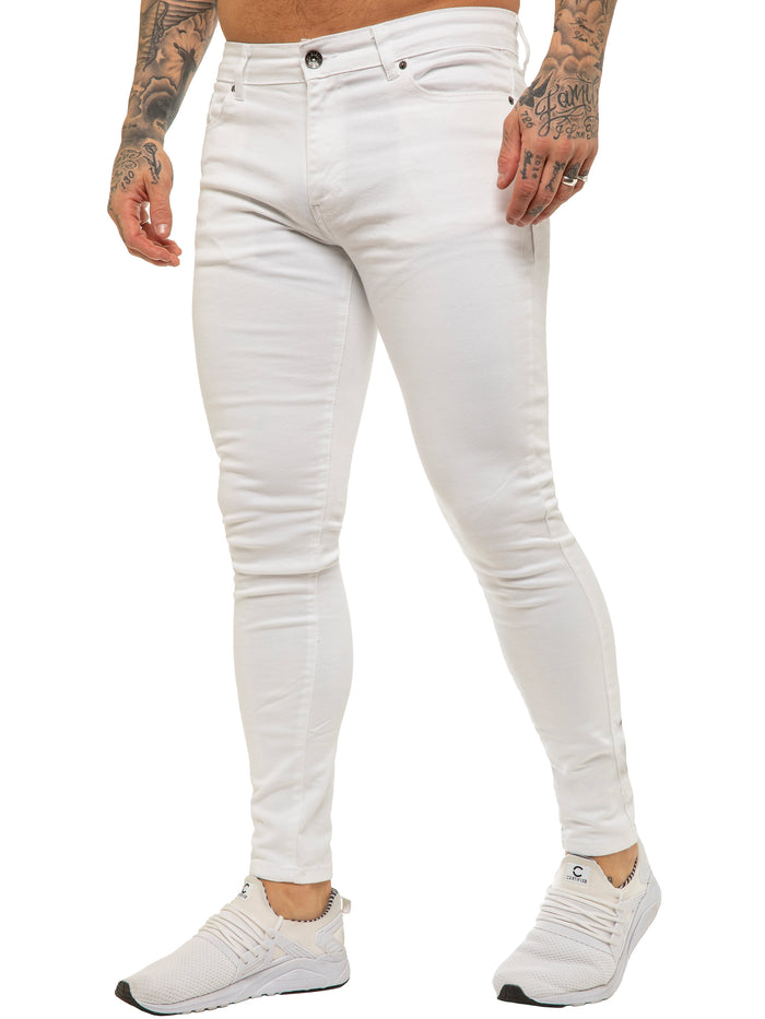 enzo jeans Julian Skinny Stretch Jeans - White