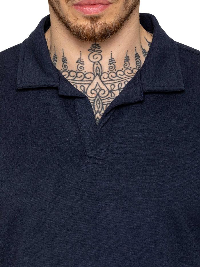 Enzo Jeans Kade Short Sleeve Polo Shirt - Navy