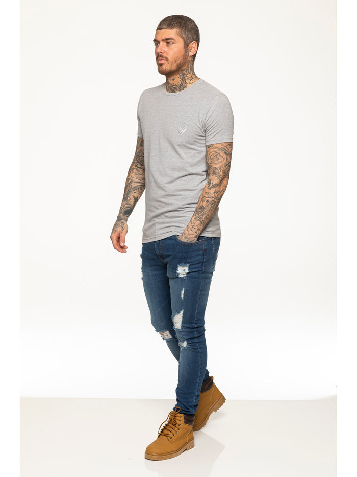 enzo jeans Kai Slim T-Shirt - Grey