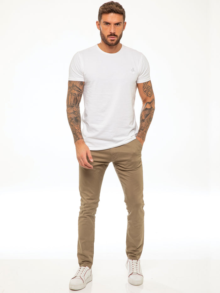 Enzo Jeans Kaiden Slim Stretch Trousers - Beige