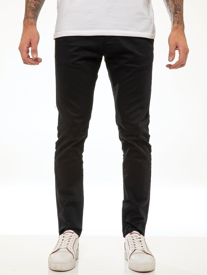 Enzo Jeans Kaiden Slim Stretch Trousers - Black