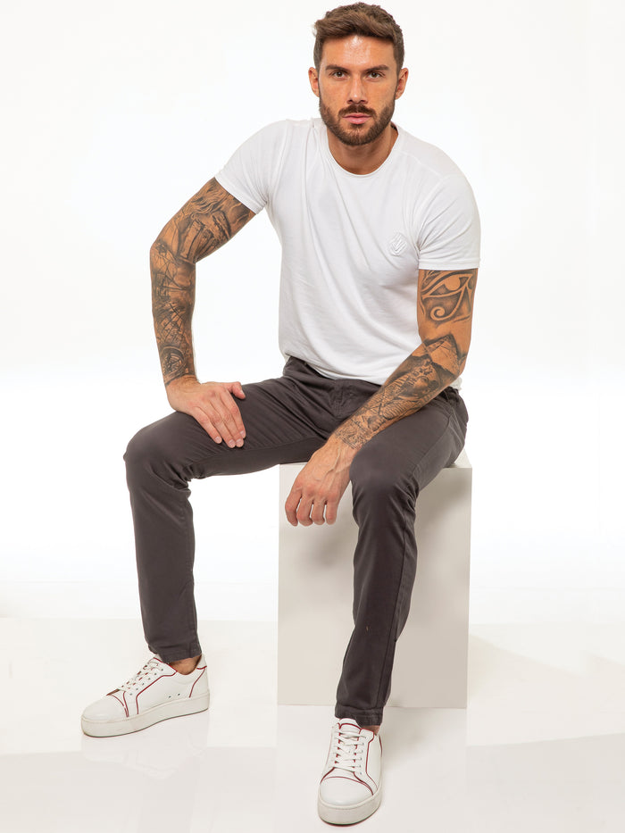 Enzo Jeans Kaiden Slim Stretch Trousers - Grey