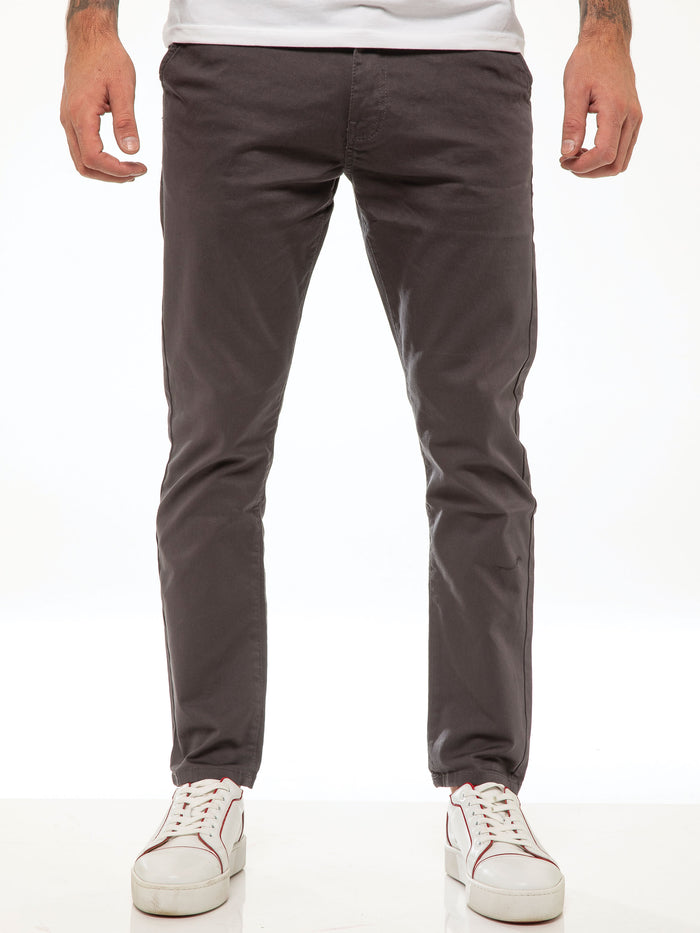 Enzo Jeans Kaiden Slim Stretch Trousers - Grey