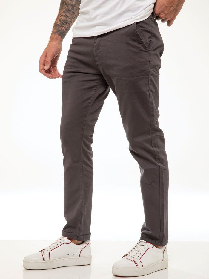 Enzo Jeans Kaiden Slim Stretch Trousers - Grey