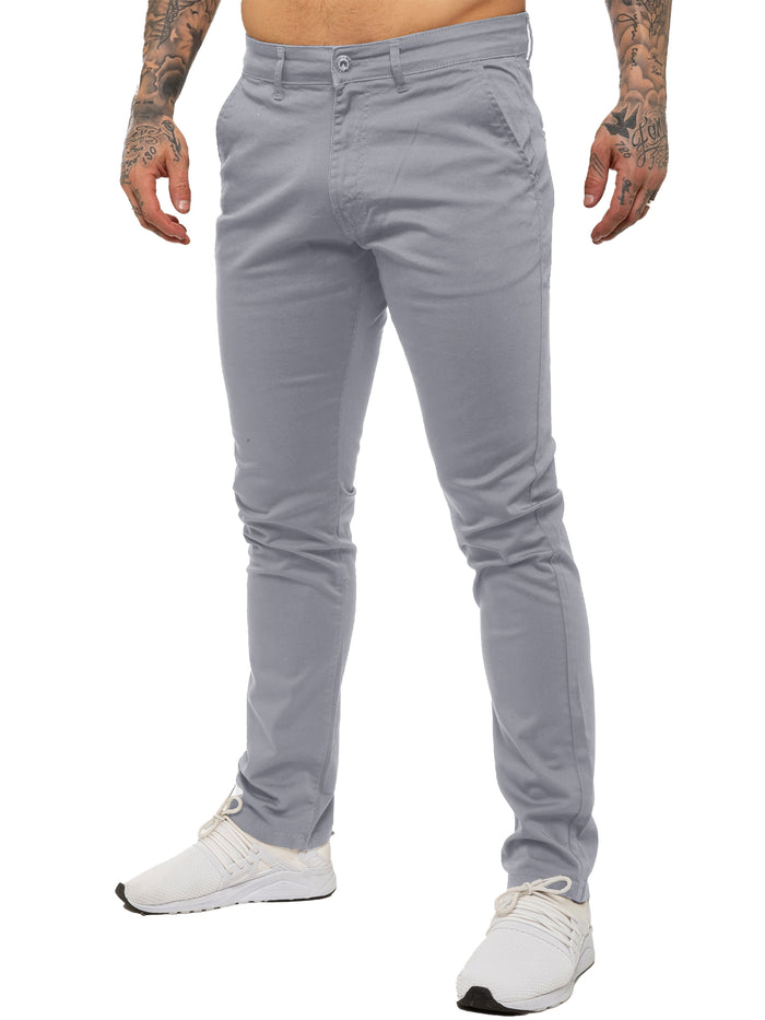 enzo jeans Kaiden Slim Stretch Trousers - Light Grey
