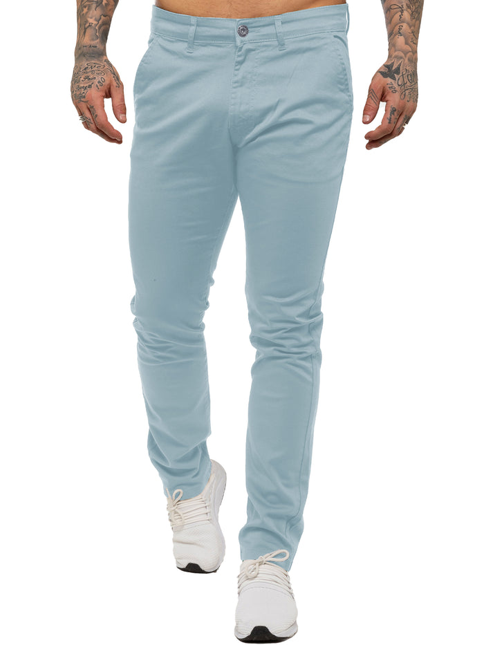 Enzo Jeans Kaiden Slim Stretch Trousers - Sky Blue