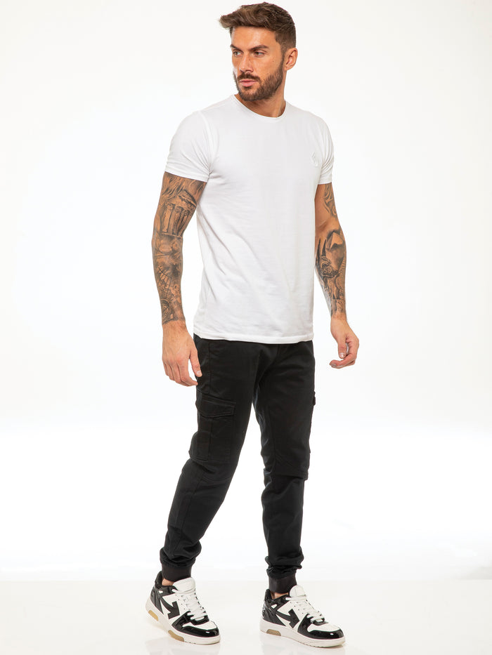 Enzo Jeans Kyle Stretch Cargo Pants - Black