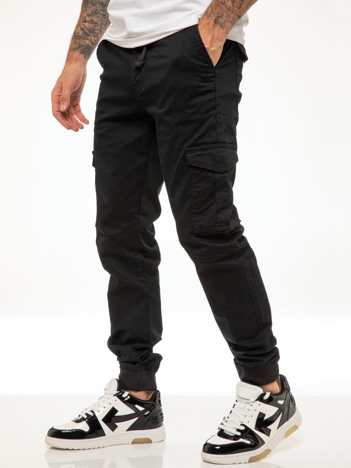 enzo jeans Kyle Stretch Cargo Pants - Black