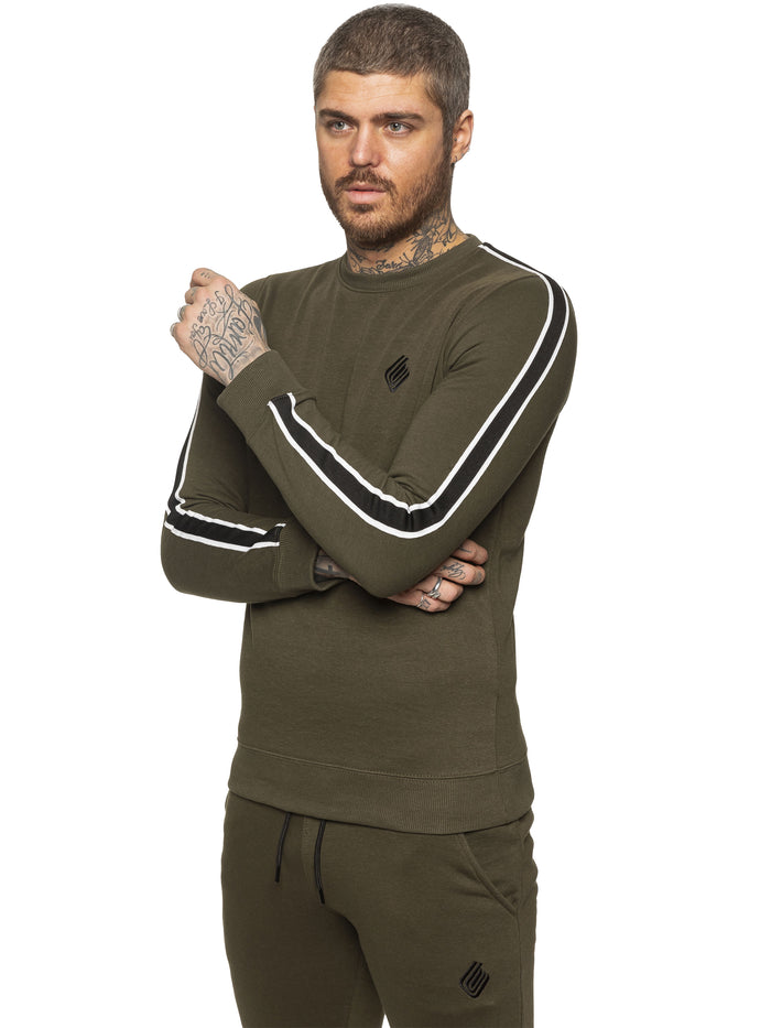 Enzo Jeans Lee Overhead Sweatshirt - Khaki