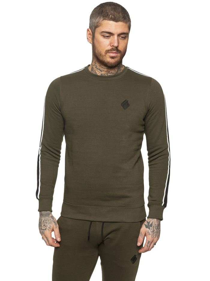 Enzo Jeans Lee Overhead Sweatshirt - Khaki
