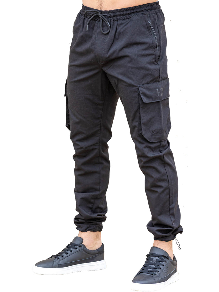 enzo jeans Leonardo Tech Utility Cargo Pants - Black