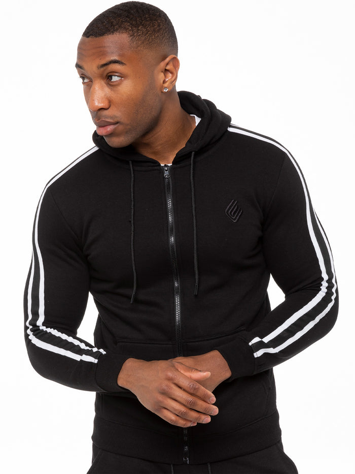 Enzo Jeans Logan Zip Up Hoodie - Black