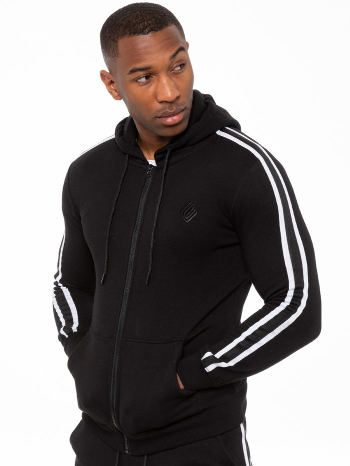 Enzo Jeans Logan Zip Up Hoodie - Black