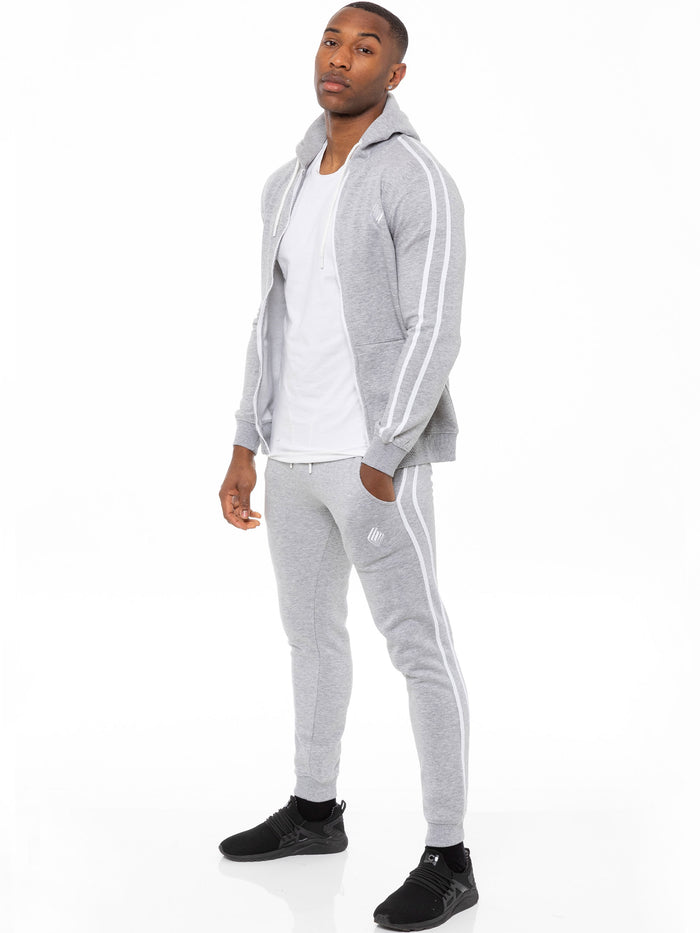 enzo jeans Logan Zip Up Hoodie - Grey