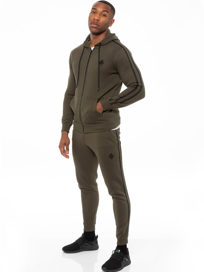enzo jeans Logan Zip Up Hoodie - Khaki