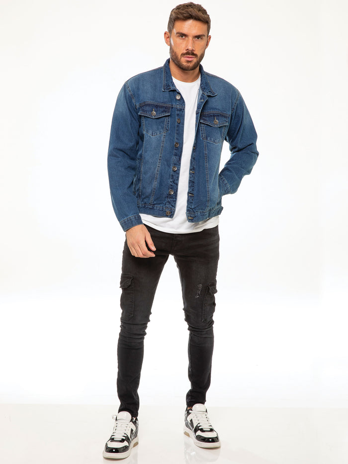 Enzo Jeans Lowell Denim Jacket - Blue