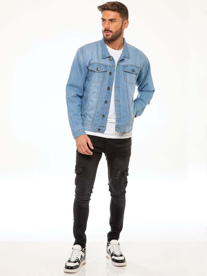 Enzo Jeans Lowell Denim Jacket - Light Blue