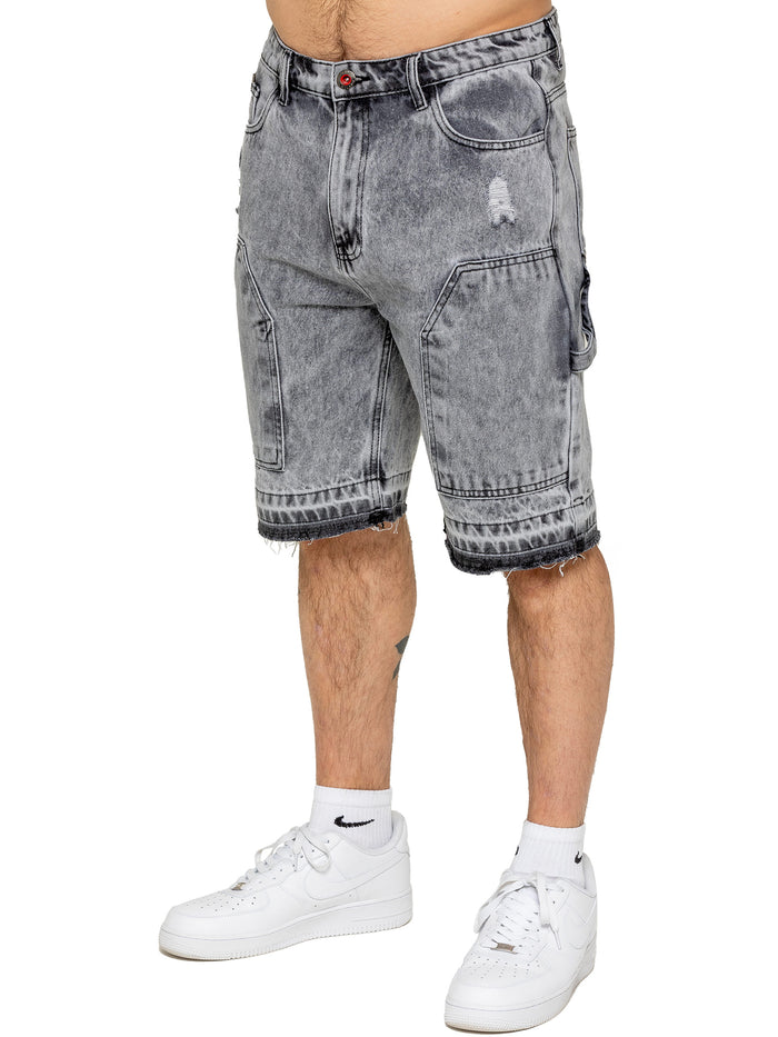 enzo jeans Luciano Carpenter Denim Shorts - Grey