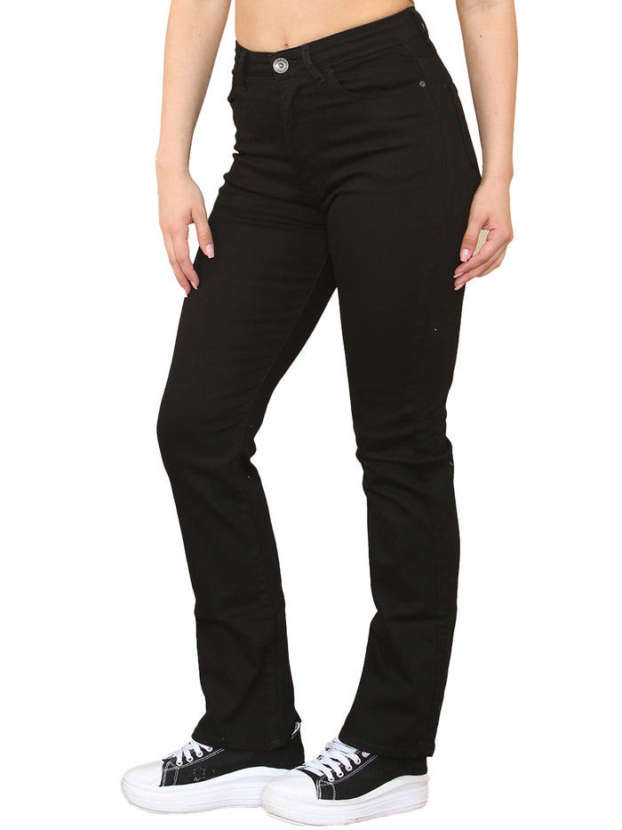 Enzo Jeans Lyla Bootcut Stretch Jeans - Black