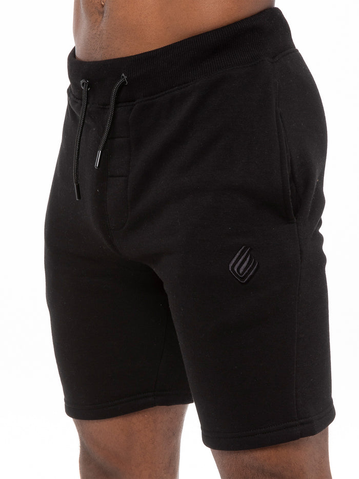 Enzo Jeans Lyon Relaxed Fleece Shorts - Black