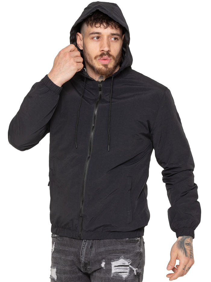 Enzo Jeans Mattia Windbreaker Jacket - Black