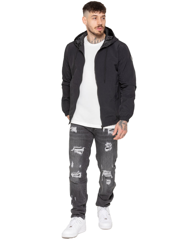 Enzo Jeans Mattia Windbreaker Jacket - Black