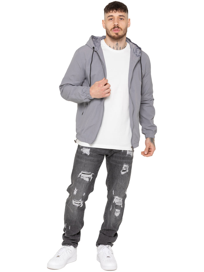Enzo Jeans Mattia Windbreaker Jacket - Grey