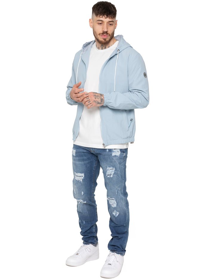 Enzo Jeans Mattia Windbreaker Jacket - Sky Blue