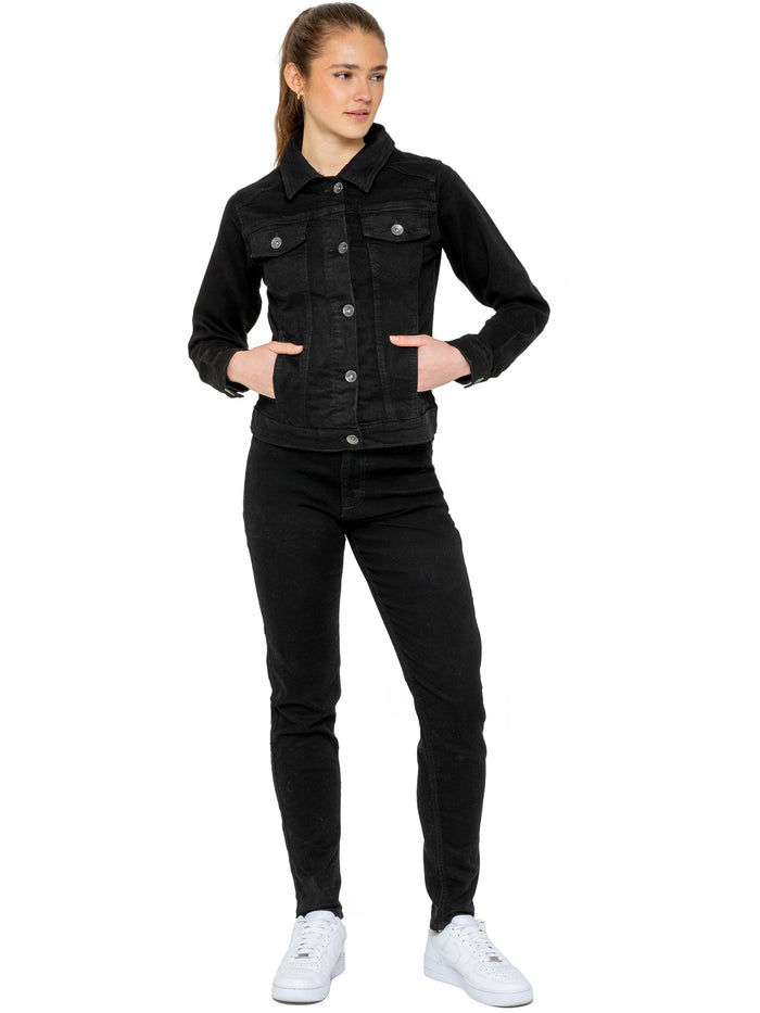 Enzo Jeans Maya Denim Jacket - Black