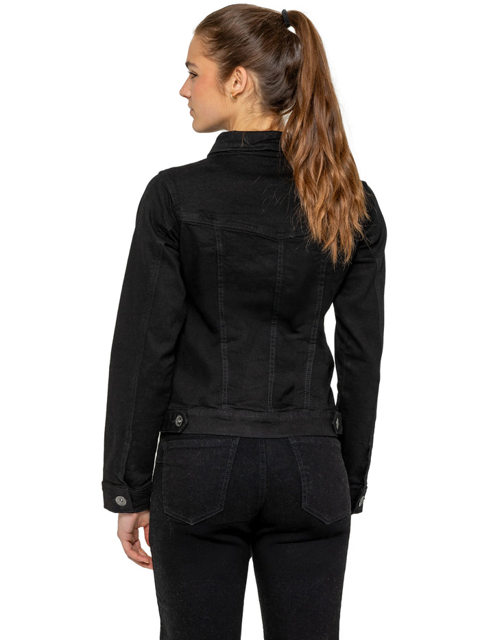 Enzo Jeans Maya Denim Jacket - Black