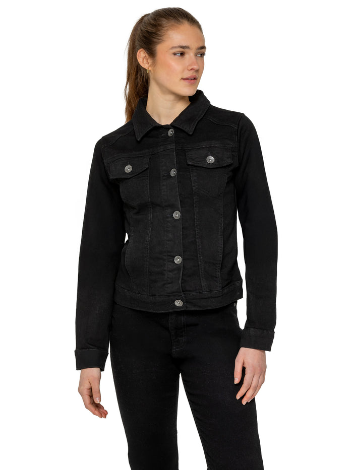 Enzo Jeans Maya Denim Jacket - Black