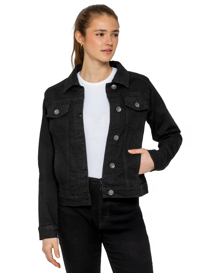 enzo jeans Maya Denim Jacket - Black