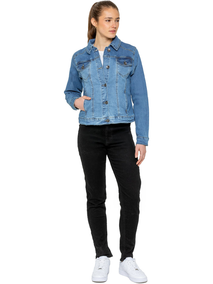 Enzo Jeans Maya Denim Jacket - Blue