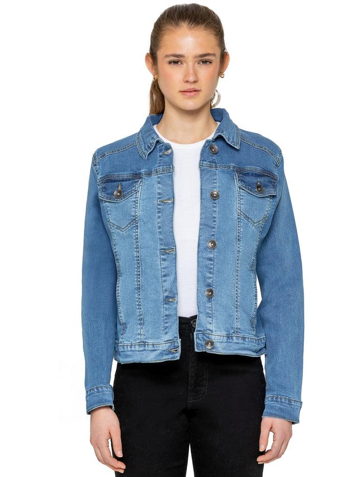 enzo jeans Maya Denim Jacket - Blue