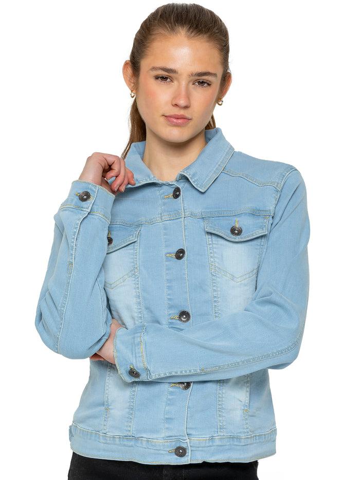 Enzo Jeans Maya Denim Jacket - Light Blue