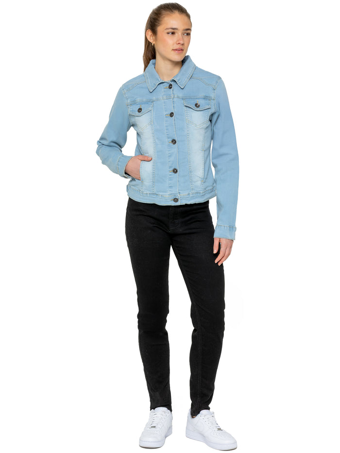 Enzo Jeans Maya Denim Jacket - Light Blue