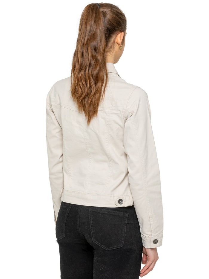 Enzo Jeans Maya Denim Jacket - Stone