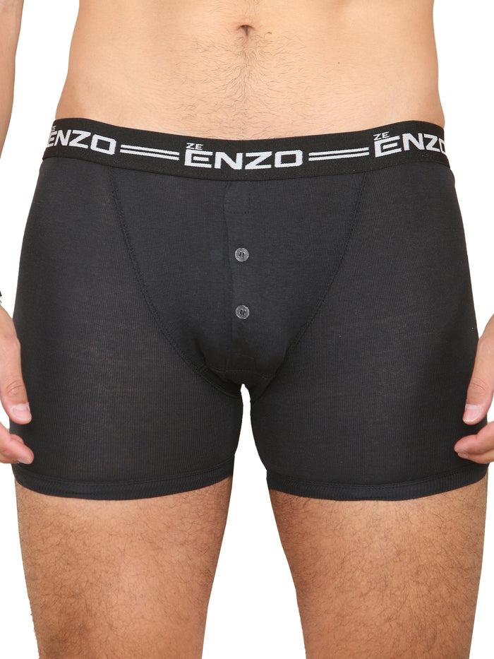 Enzo Jeans Men's 3 Pack Cotton Boxer Trunks
