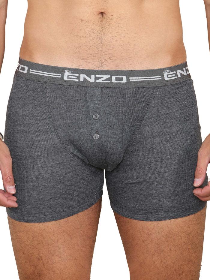 Enzo Jeans Men's 3 Pack Cotton Boxer Trunks