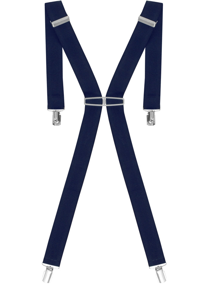 enzo jeans Men's Elasticated Braces - Blue