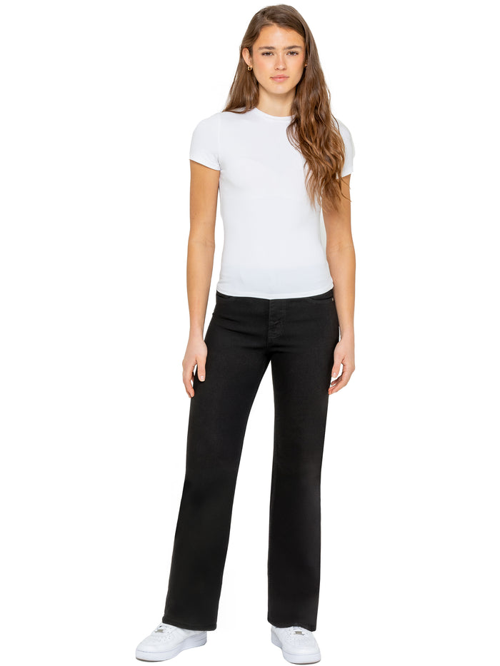 enzo jeans Mila High Rise Wide Leg Jeans - Black