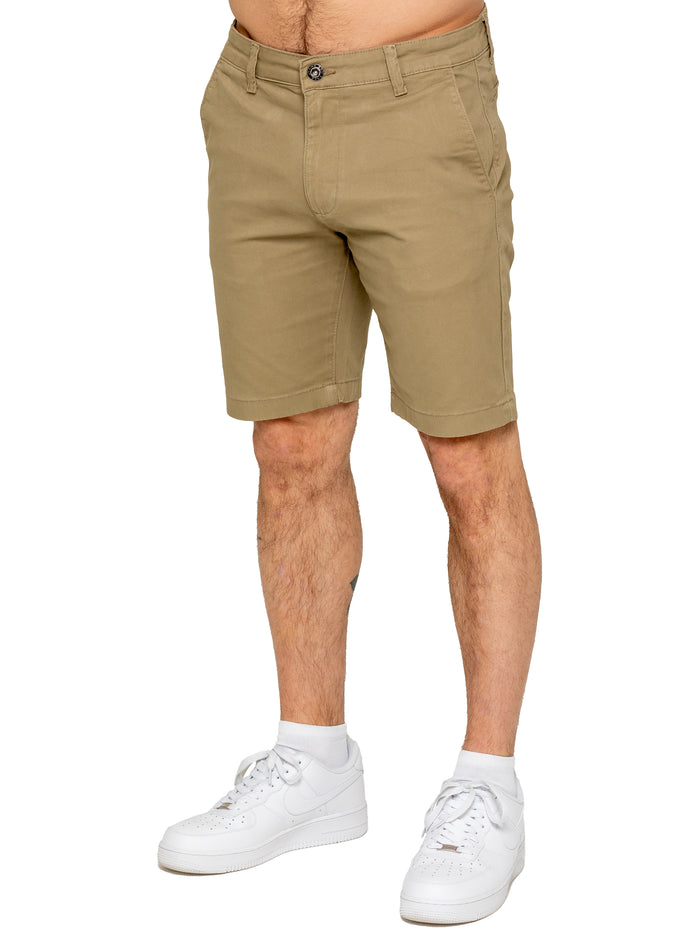 Enzo Jeans Miles Regular Fit Chino Shorts - Beige