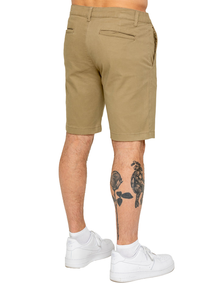 Enzo Jeans Miles Regular Fit Chino Shorts - Beige