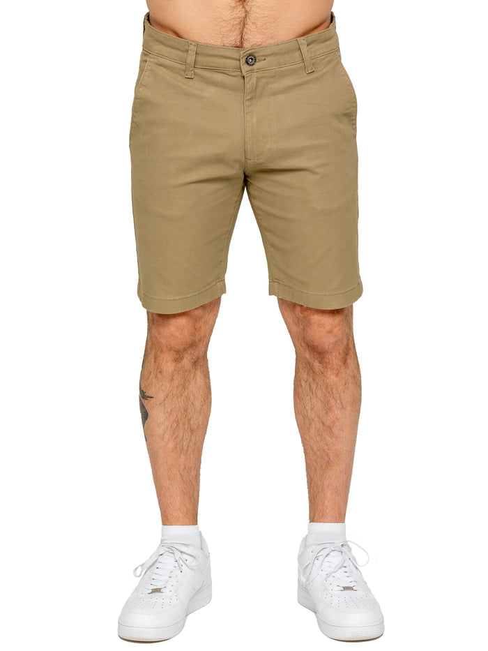 enzo jeans Miles Regular Fit Chino Shorts - Beige