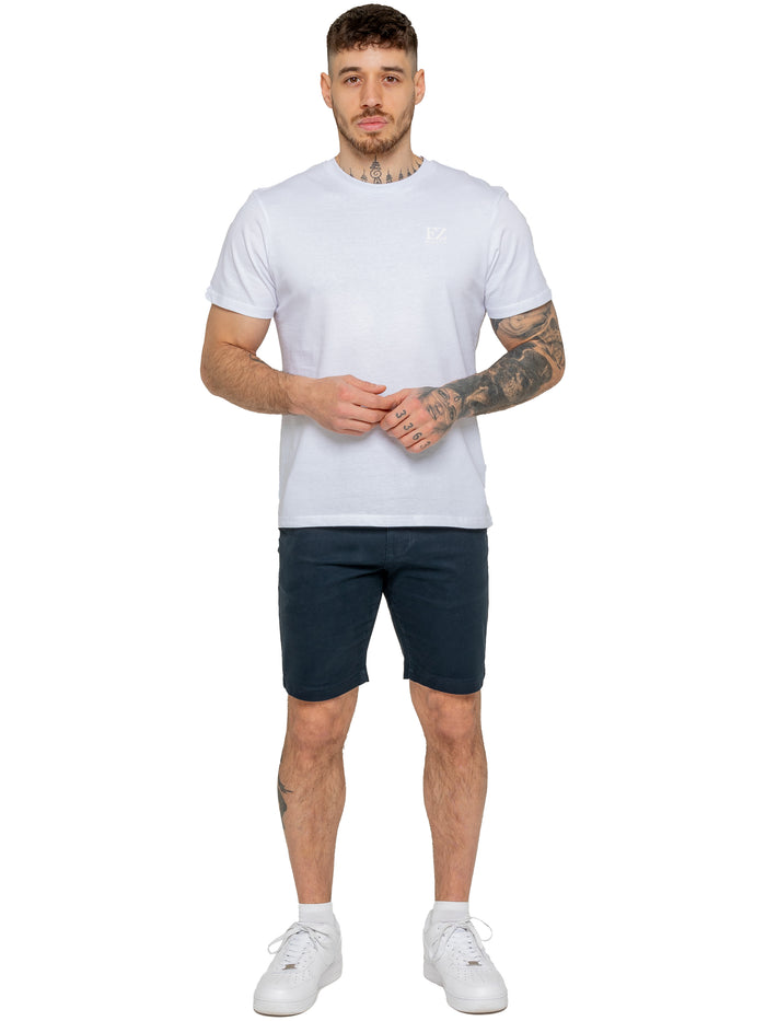 Enzo Jeans Miles Regular Fit Chino Shorts - Navy